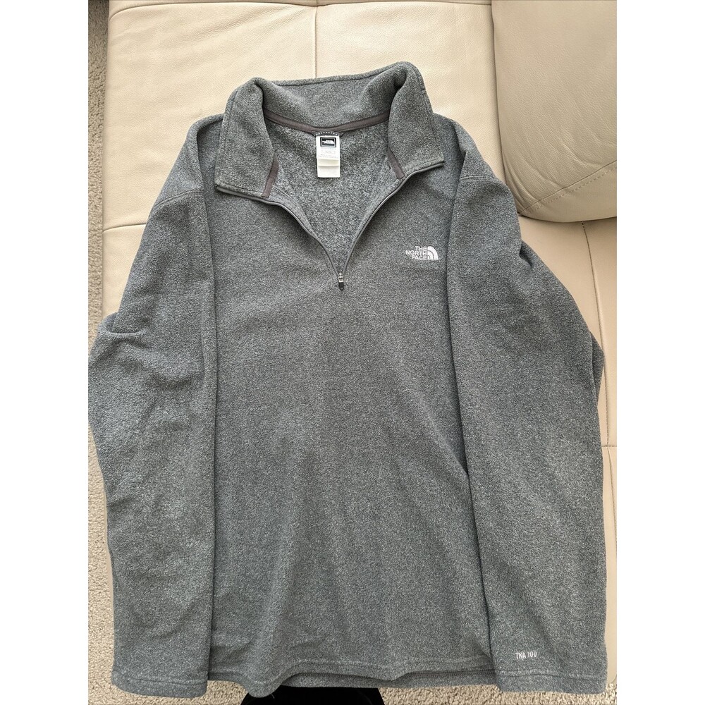 The North Face - Men’s Sweater Gray With Top Zipper - Size XL